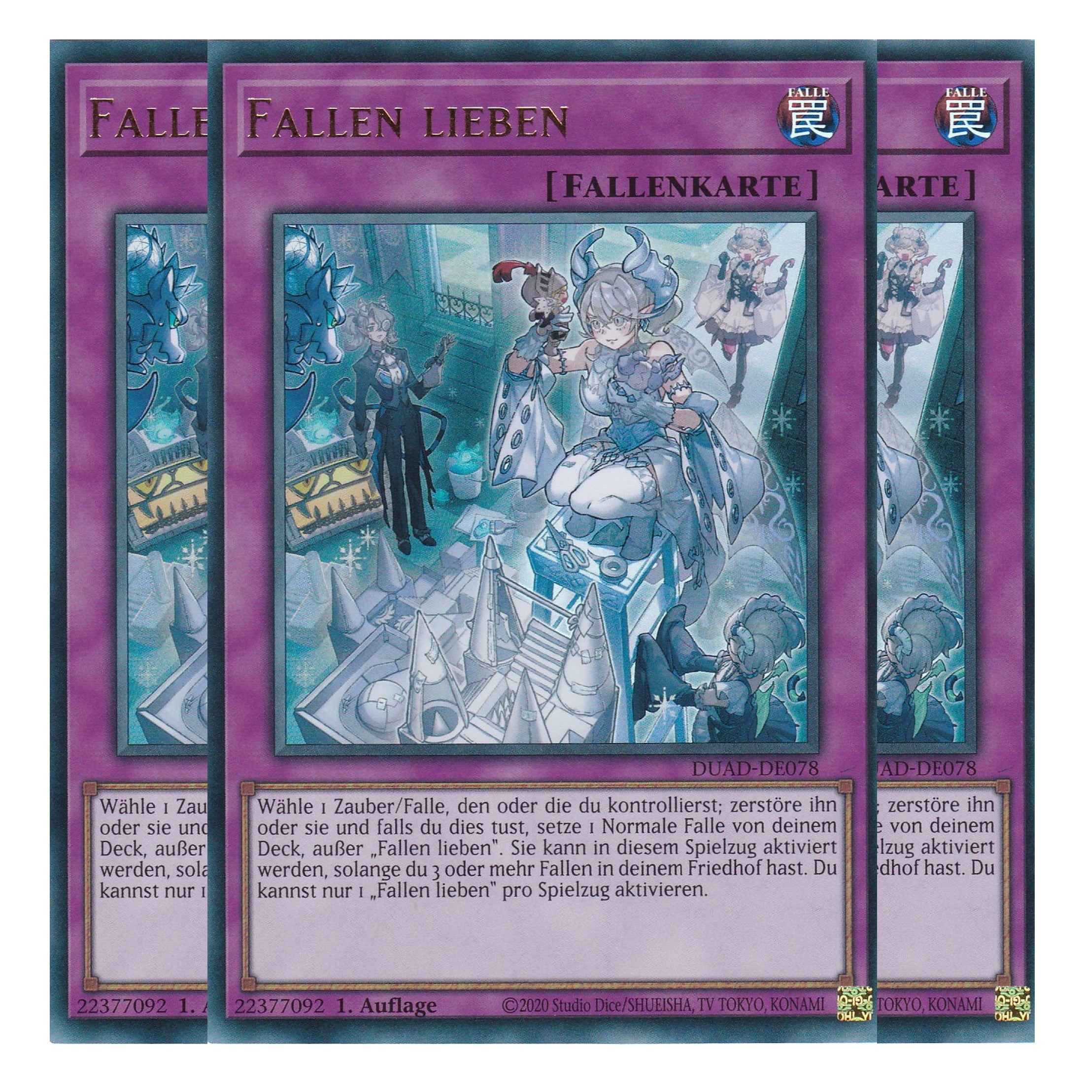 Fallen lieben - DUAD-DE078 - Ultra Rare - Deutsch - 1. Auflage - Duelist’s Advance - Playset (3 Kopien) - Yu-Gi-Oh!