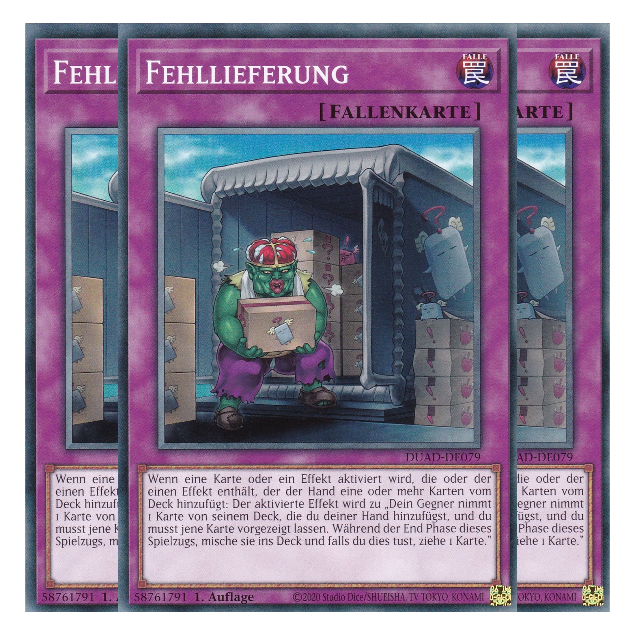 Fehllieferung - DUAD-DE079 - Common - Deutsch - 1. Auflage - Duelist’s Advance - Playset (3 Kopien) - Yu-Gi-Oh!