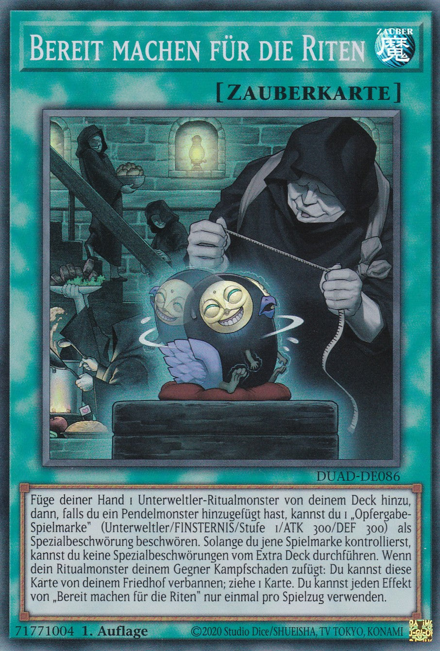 Bereit Machen für die Riten - DUAD-DE086 - Super Rare - Deutsch - 1. Auflage - Duelist's Advance