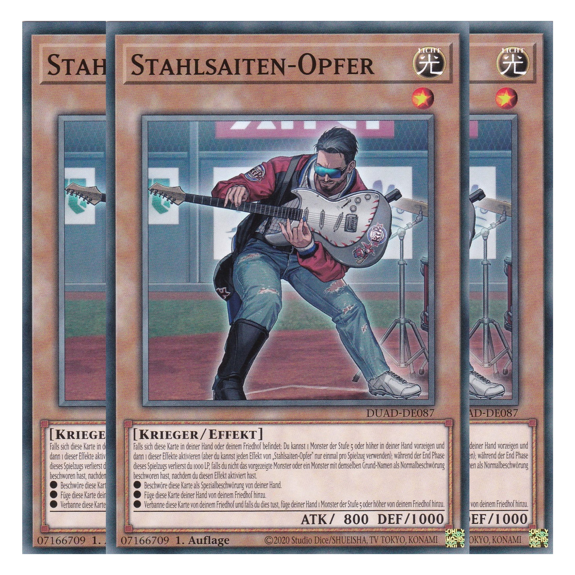 Stahlsaiten-Opfer - DUAD-DE087 - Common - Deutsch - 1. Auflage - Duelist’s Advance - Playset (3 Kopien) - Yu-Gi-Oh!