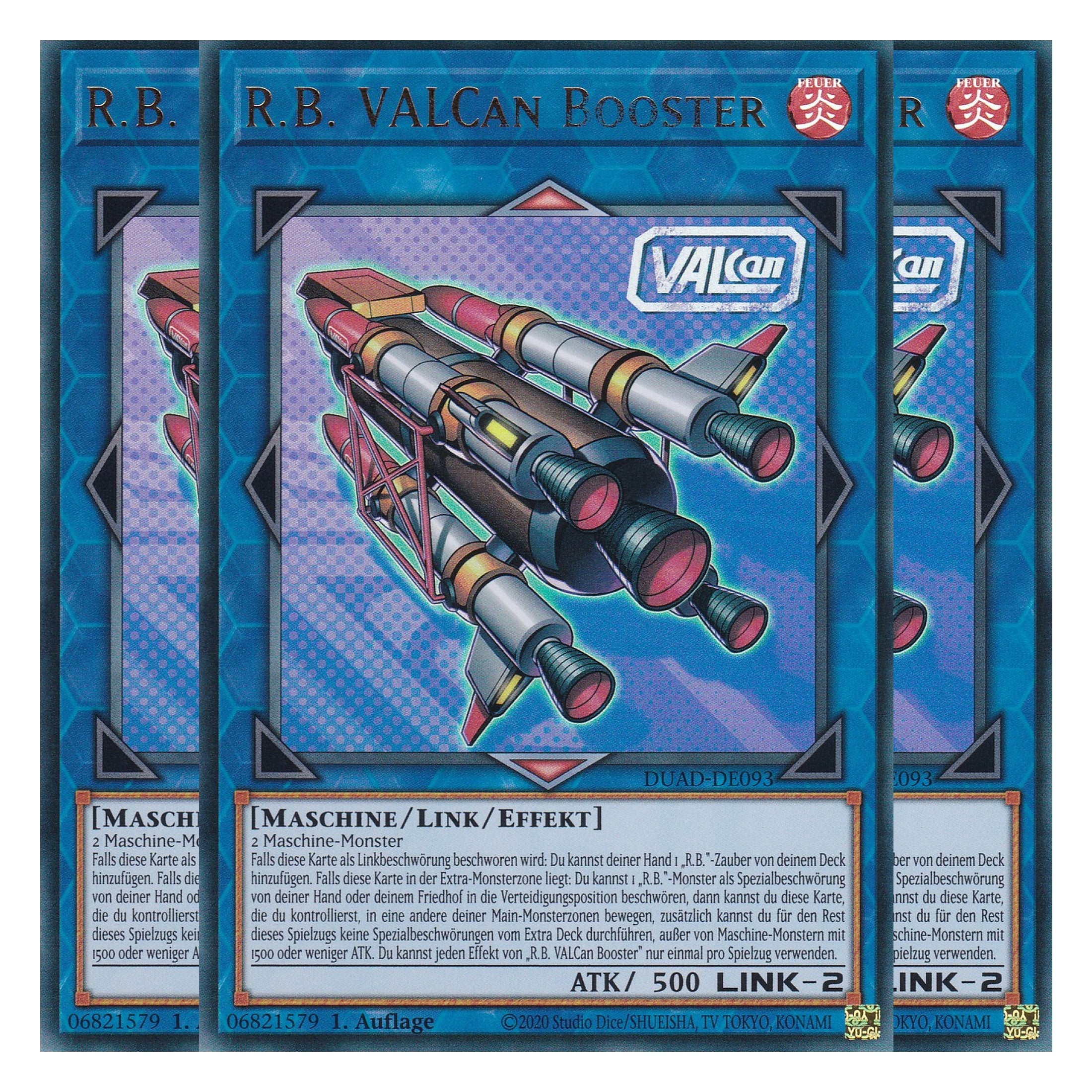 R.B. VALCan Booster - DUAD-DE093 - Ultra Rare - Deutsch - 1. Auflage - Duelist’s Advance - Playset (3 Kopien) - Yu-Gi-Oh!