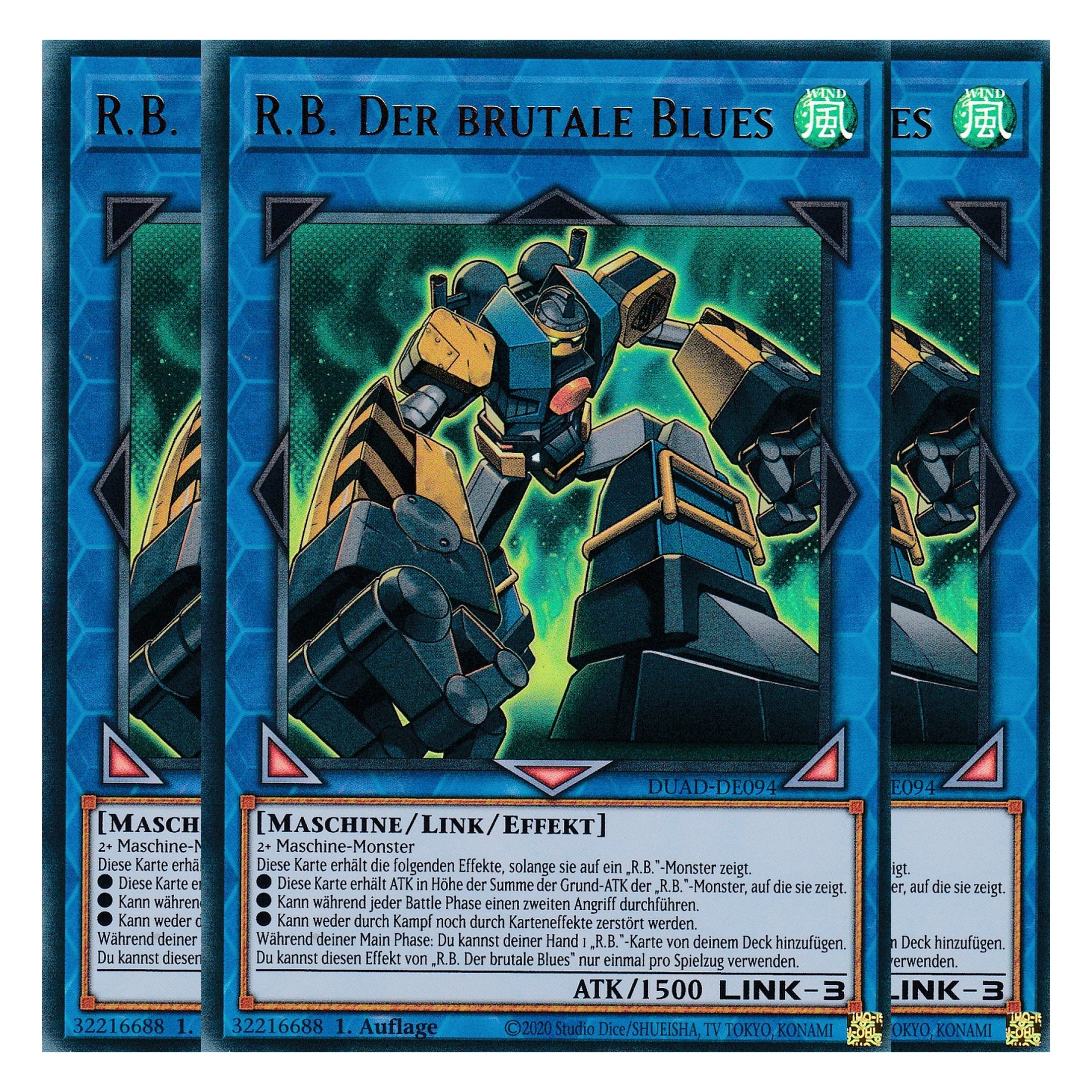 R.B. Der brutale Blues - DUAD-DE094 - Ultra Rare - Deutsch - 1. Auflage - Duelist’s Advance - Playset (3 Kopien) - Yu-Gi-Oh!