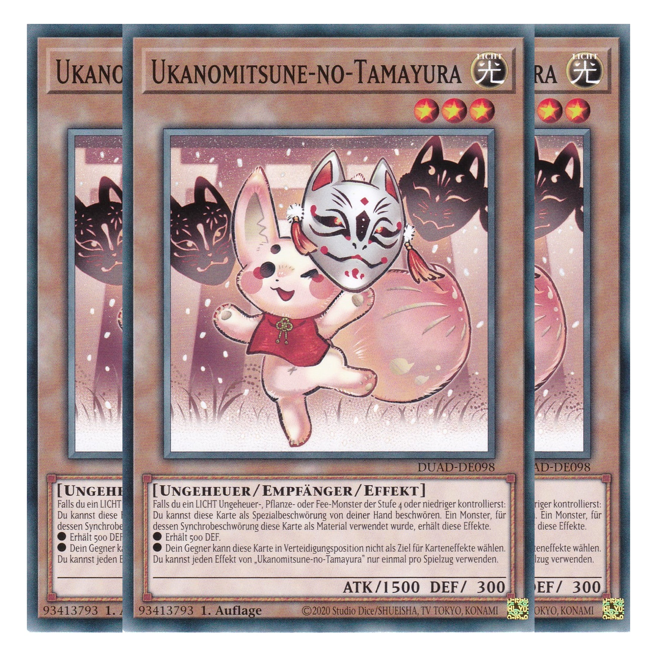 Ukanomitsune-no-Tamayura - DUAD-DE098 - Common - Deutsch - 1. Auflage - Duelist’s Advance - Playset (3 Kopien) - Yu-Gi-Oh!