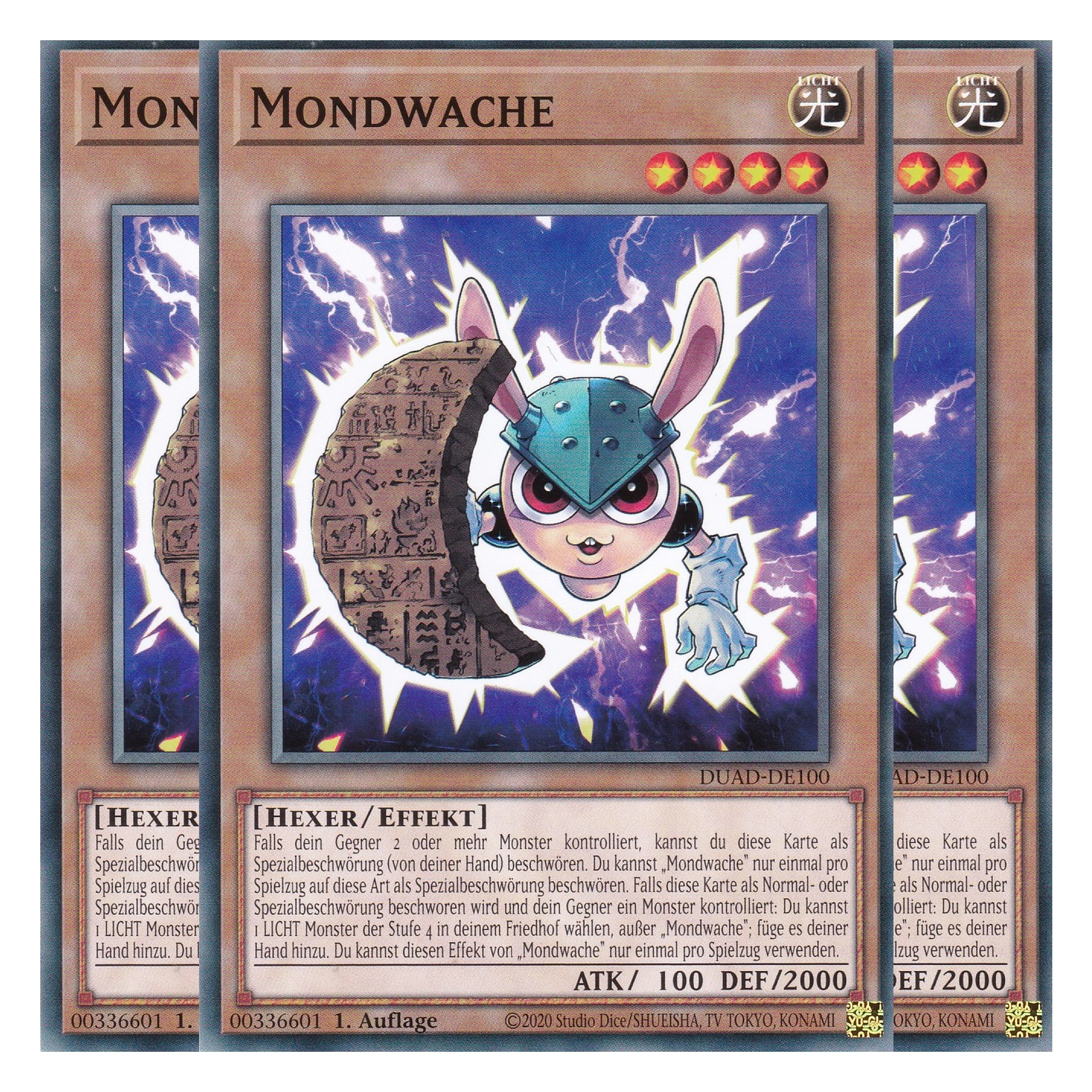 Mondwache - DUAD-DE100 - Common - Deutsch - 1. Auflage - Duelist’s Advance - Playset (3 Kopien) - Yu-Gi-Oh!