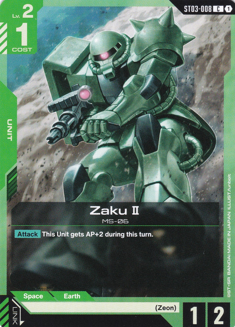 Zaku II MS-06 - ST03-008 - Common - Zeon's Rush - GUNDAM TCG
