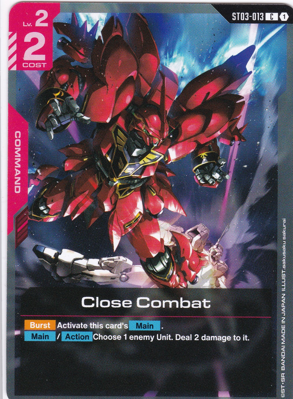 Close Combat - ST03-013 - Common - Zeon's Rush - GUNDAM TCG