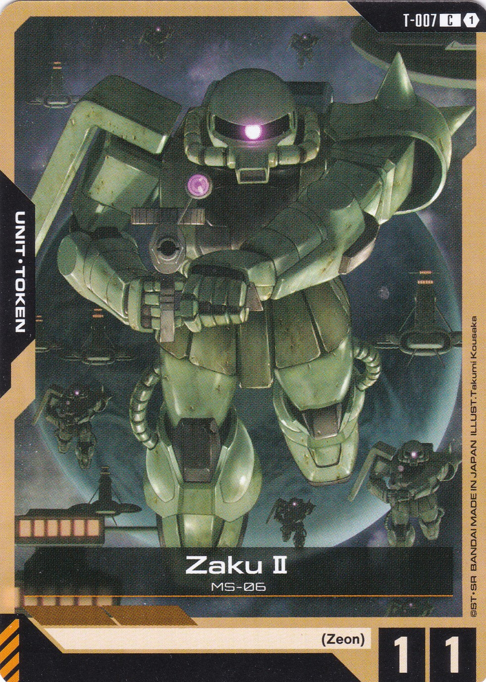 Zaku II MS-06 - T-007 - Common - Zeon's Rush - GUNDAM TCG