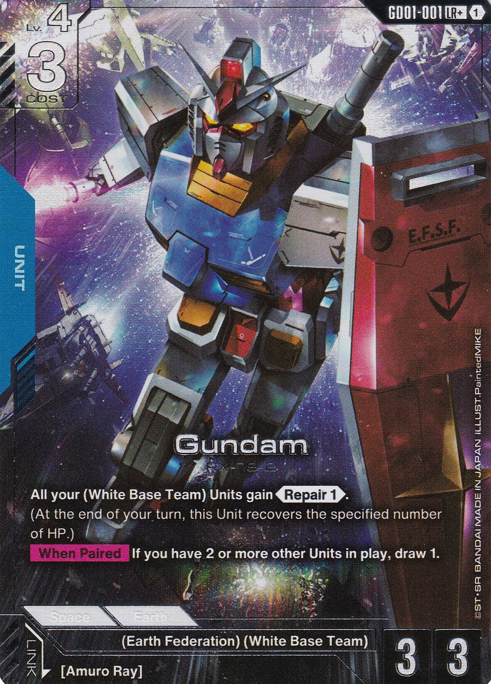 Gundam RX-78-2 (Alt. Art) - GD01-001 - Legend Rare - Newtype Rising - GUNDAM TCG
