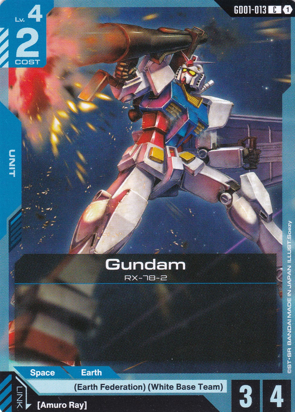 Gundam RX-78-2 - GD01-013 - Common - Newtype Rising - GUNDAM TCG