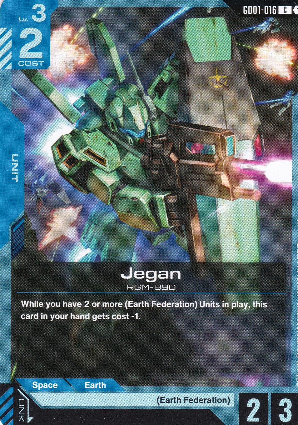 Jegan RGM-890 - GD01-016 - Common - Newtype Rising - GUNDAM TCG