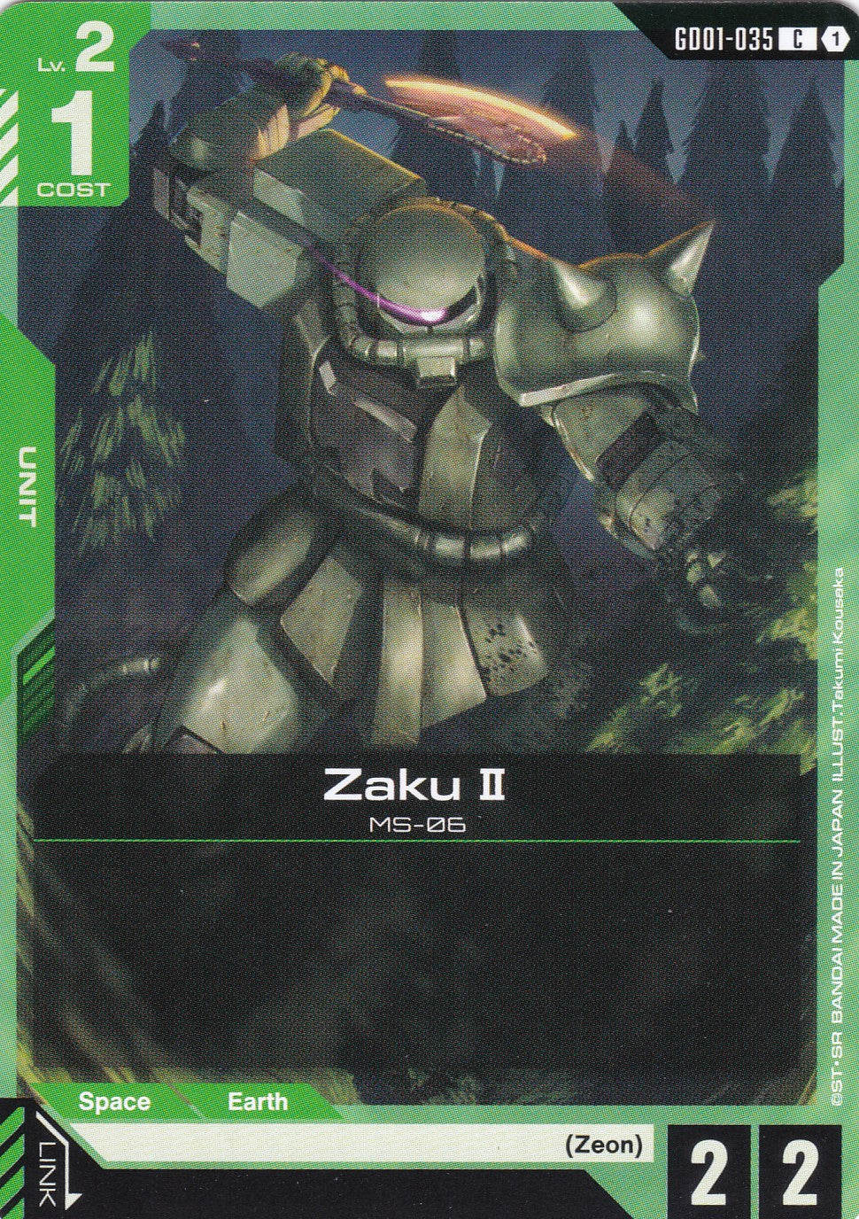 Zaku II MS-06 - GD01-035 - Common - Newtype Rising - GUNDAM TCG