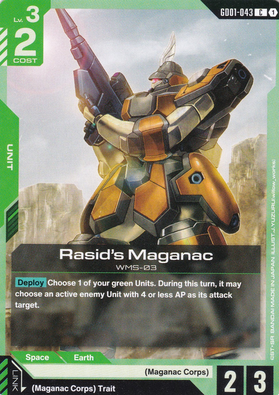 Rasid's Maganac WMS-03 - GD01-043 - Common - Newtype Rising - GUNDAM TCG
