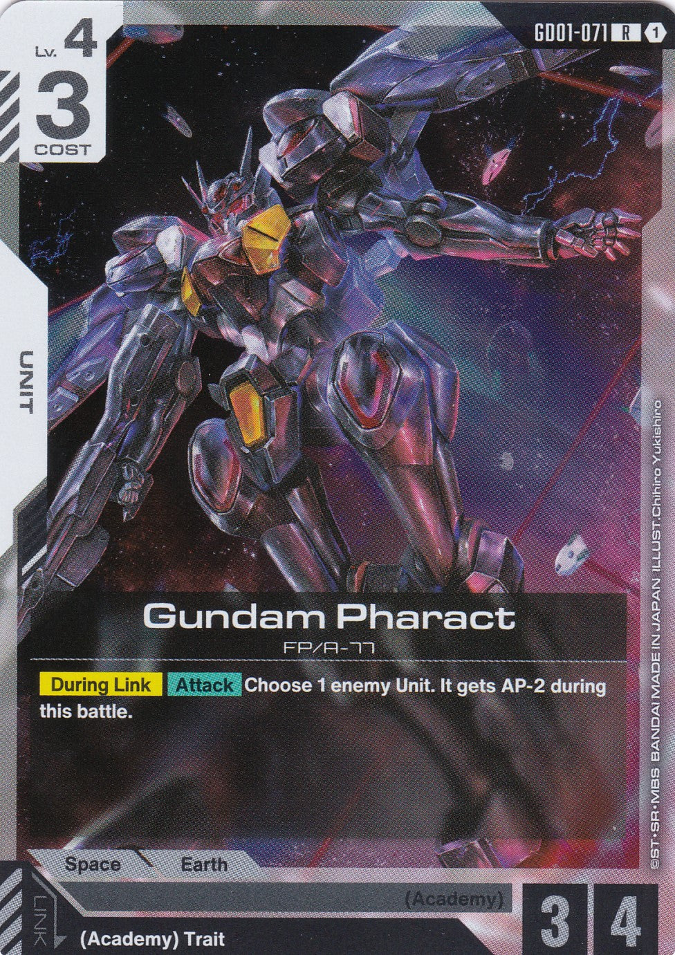 Gundam Pharact FP/A-77 - GD01-071 - Rare - Newtype Rising - GUNDAM TCG