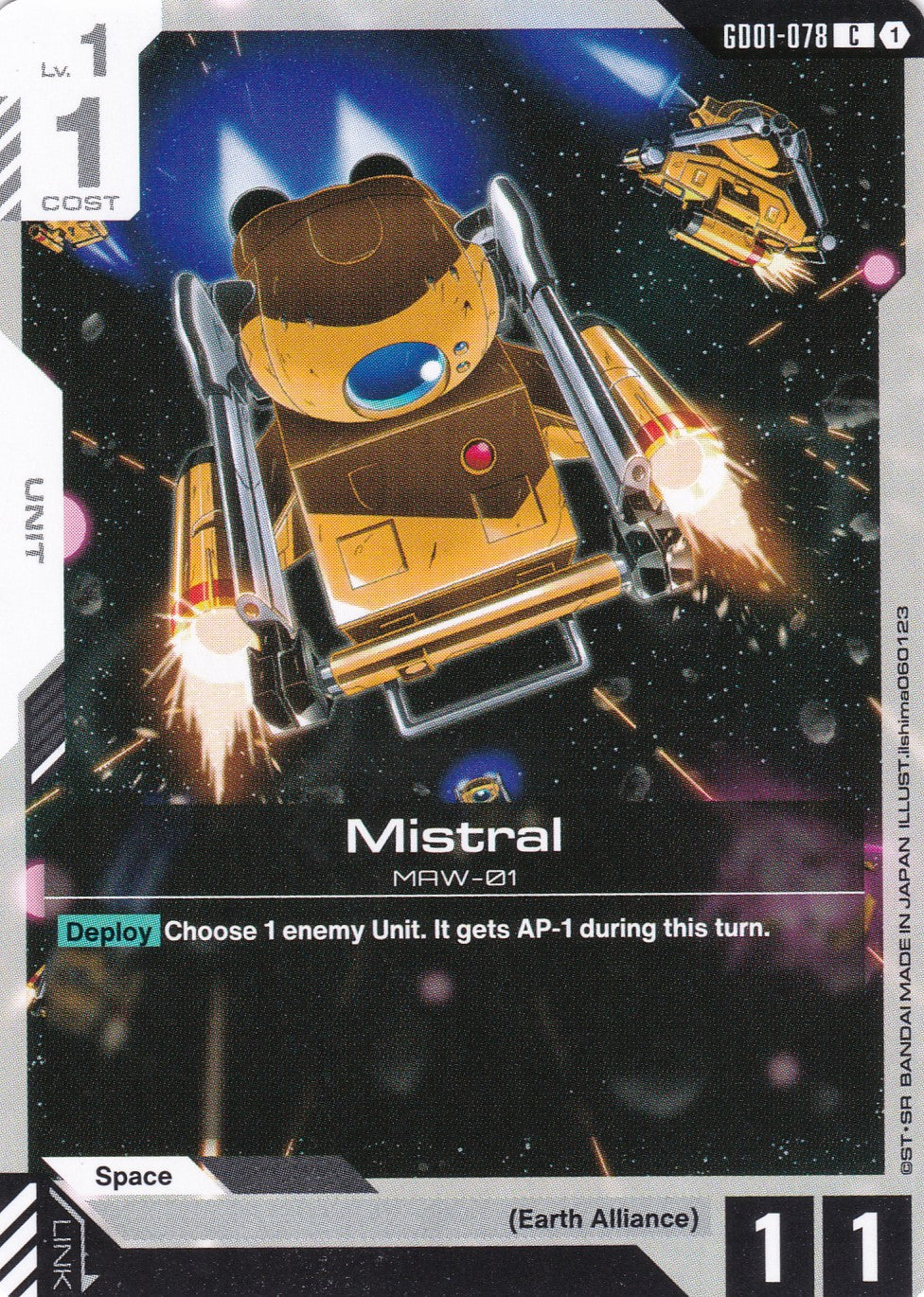 Mistral MAW-01 - GD01-078 - Common - Newtype Rising - GUNDAM TCG