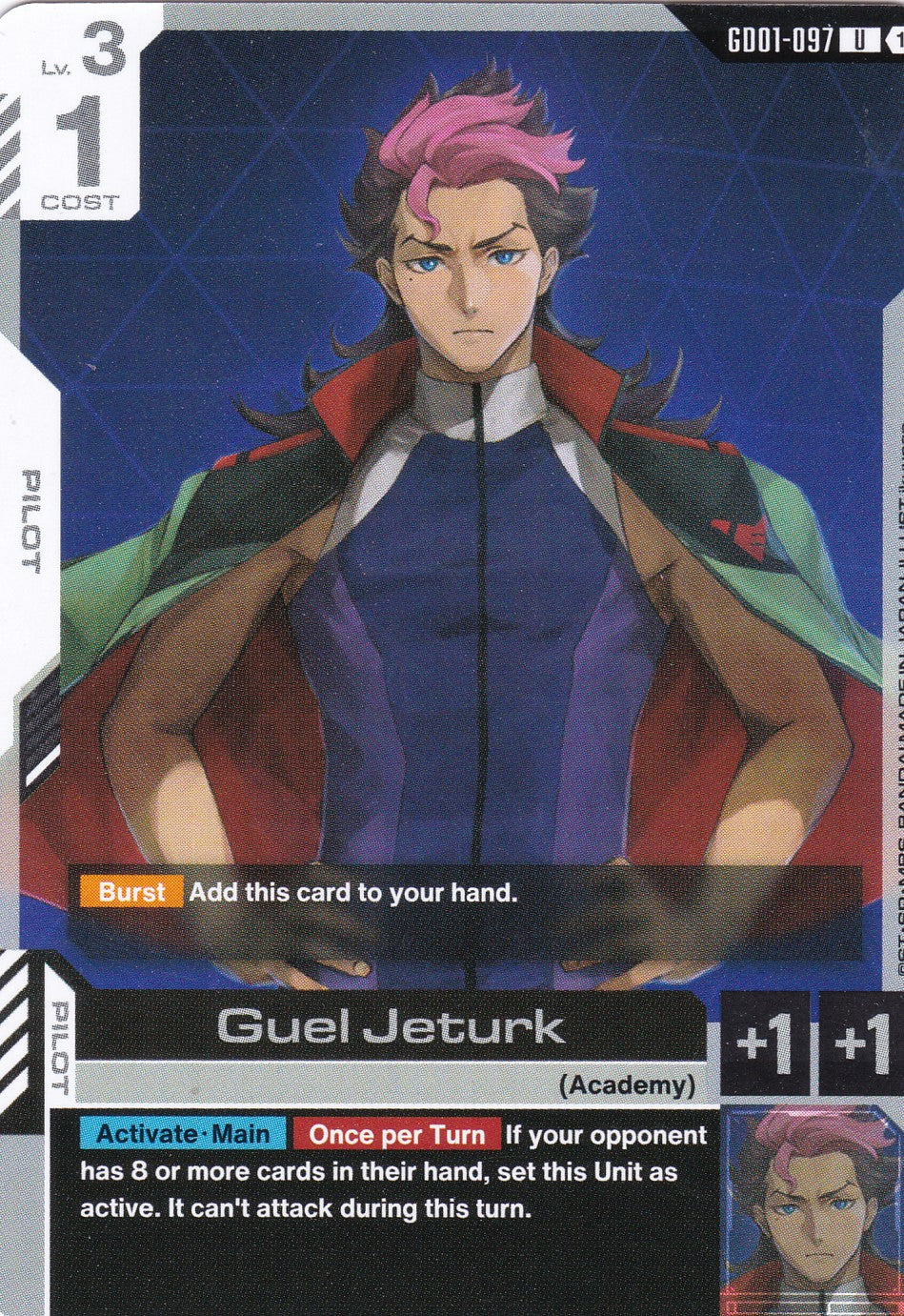 Guel Jeturk - GD01-097 - Uncommon - Newtype Rising - GUNDAM TCG