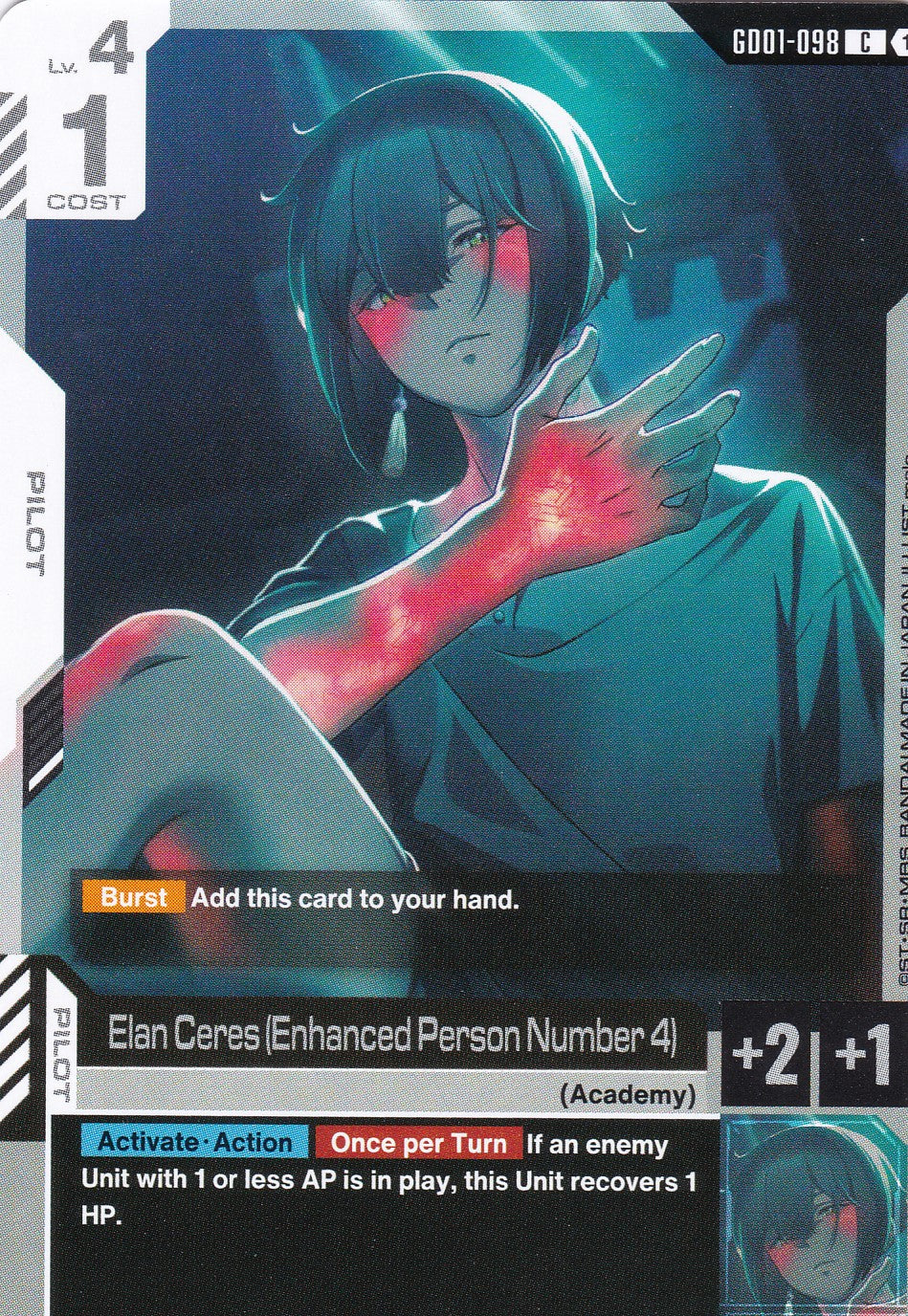 Elan Ceres (Enhanced Person Number 4) - GD01-098 - Common - Newtype Rising - GUNDAM TCG