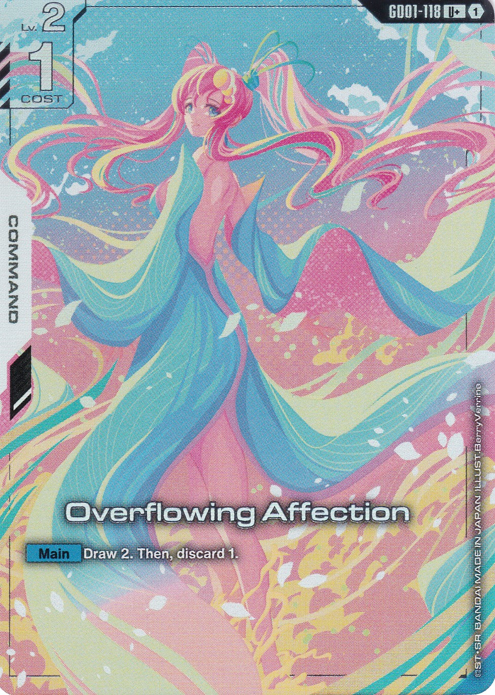 Overflowing Affection (Alt. Art) - GD01-118 - Uncommon - Newtype Rising - GUNDAM TCG