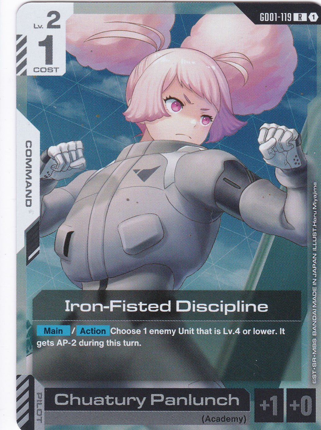 Iron-Fisted Discipline - GD01-119 - Rare - Newtype Rising - GUNDAM TCG