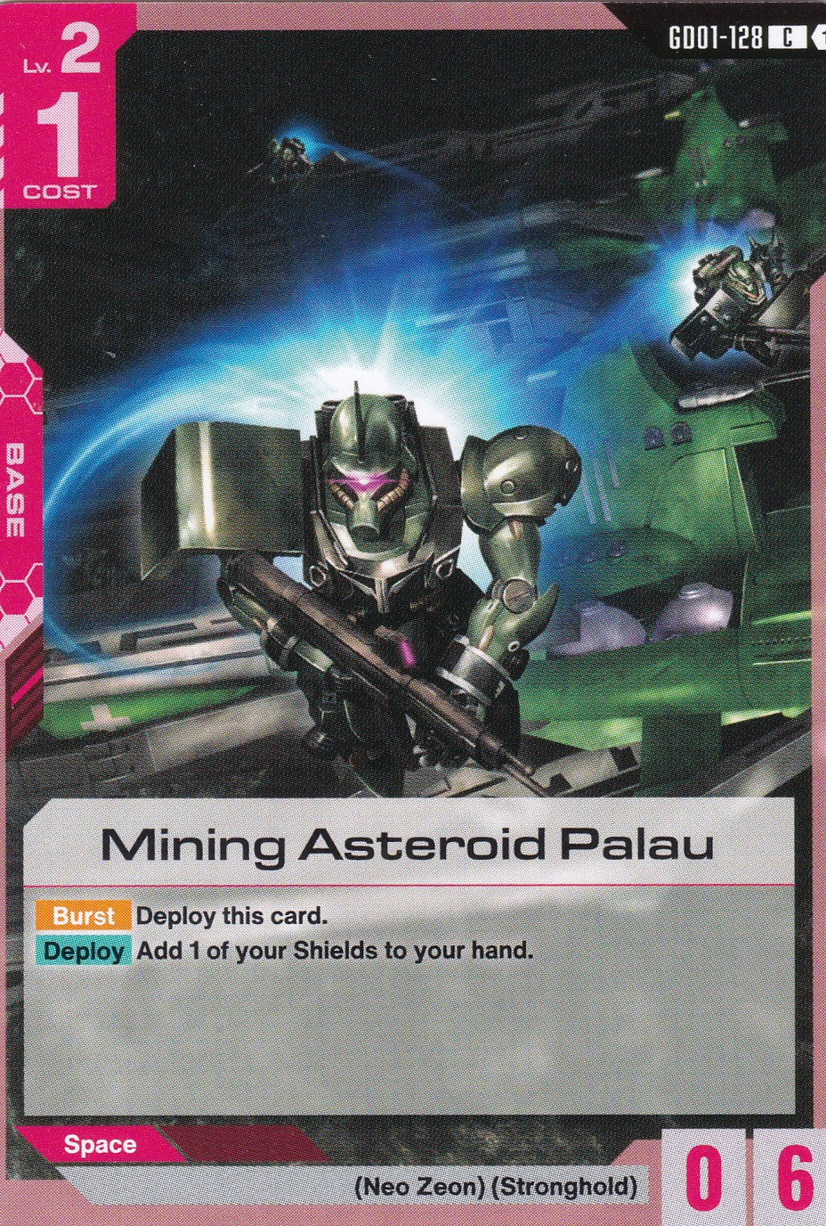 Mining Asteroid Palau - GD01-128 - Common - Newtype Rising - GUNDAM TCG