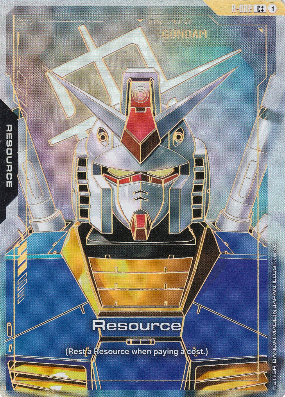 Resource (Gundam RX-78-2) (Alt. Art) - Gold Artwork - R-002 - Common - Newtype Rising - GUNDAM TCG