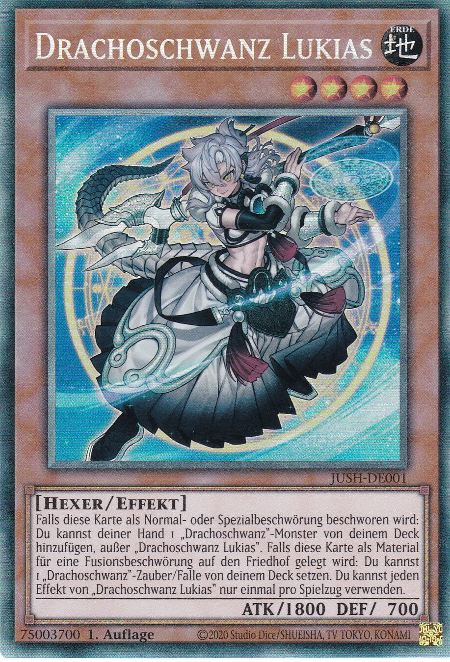Drachoschwanz Lukias - JUSH-DE001 - Collector Rare - Deutsch - 1. Auflage - Justice Hunters