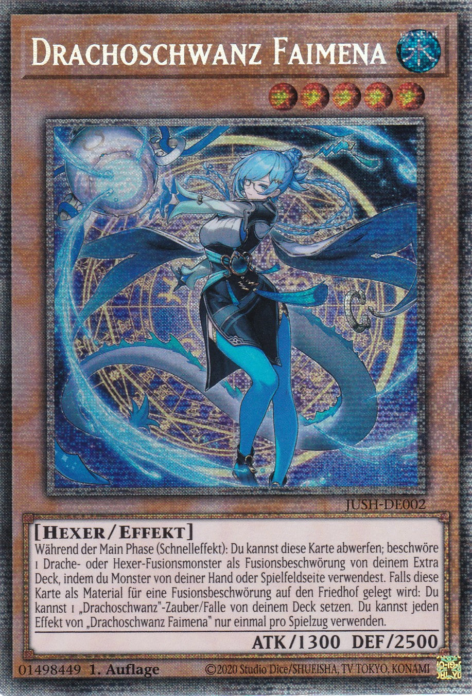 Drachoschwanz Faimena - JUSH-DE002 - Starlight Rare - Deutsch - 1. Auflage - Justice Hunters