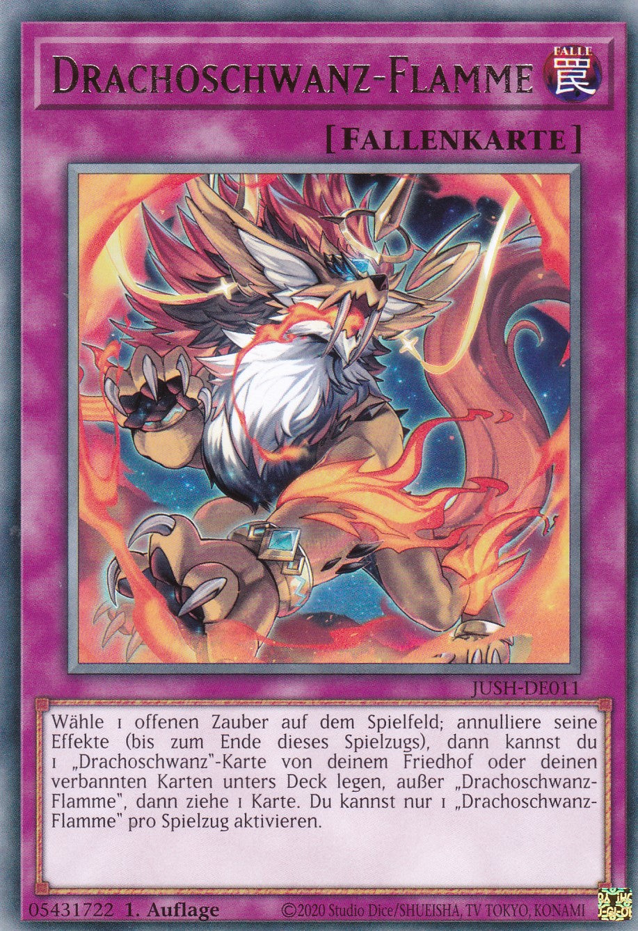 Drachoschwanz-Flamme - JUSH-DE011 - Rare - Deutsch - 1. Auflage - Justice Hunters