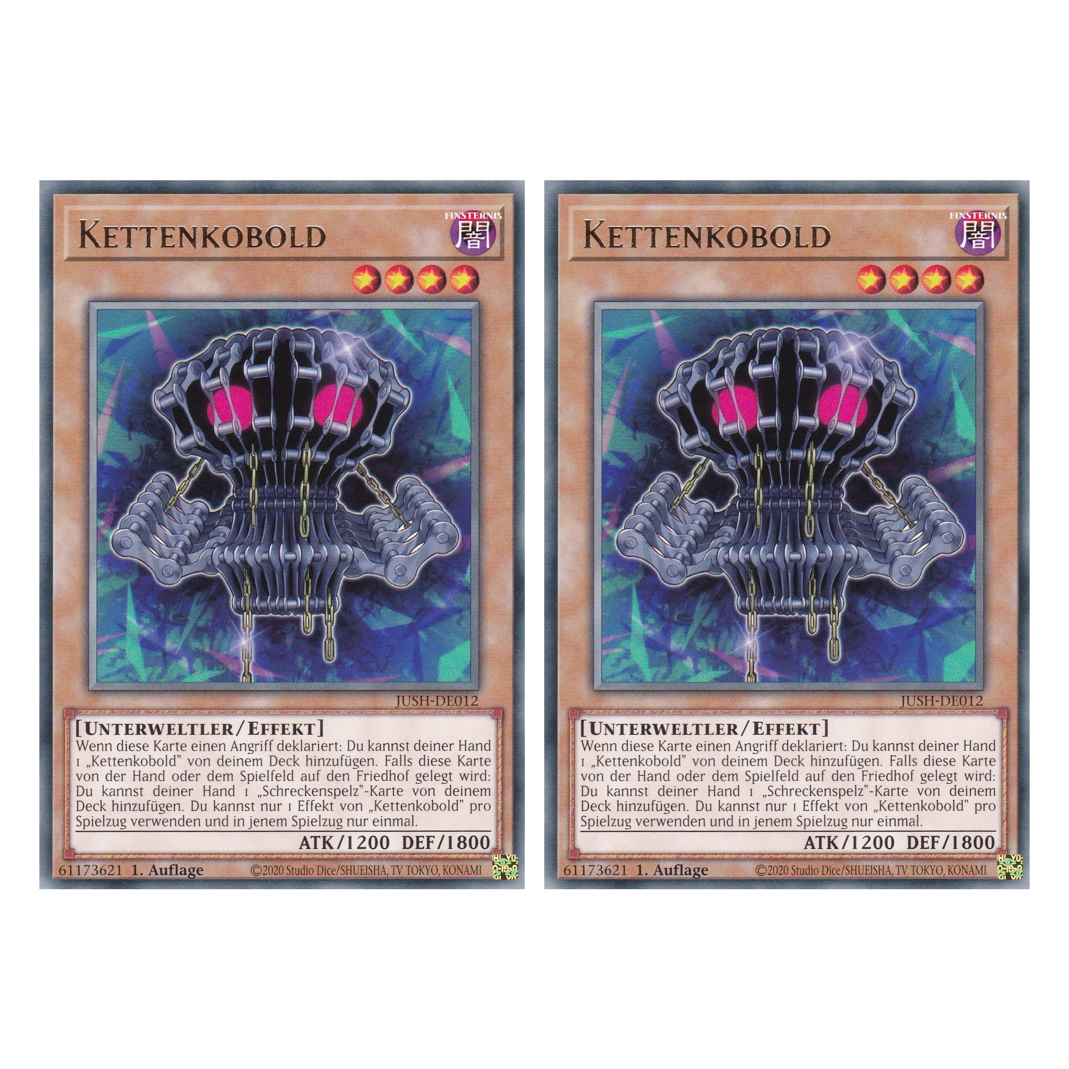 Kettenkobold - JUSH-DE012 - Rare - Deutsch - 1. Auflage - Justice Hunters - Duo Set (2 Stück) - Yu-Gi-Oh!