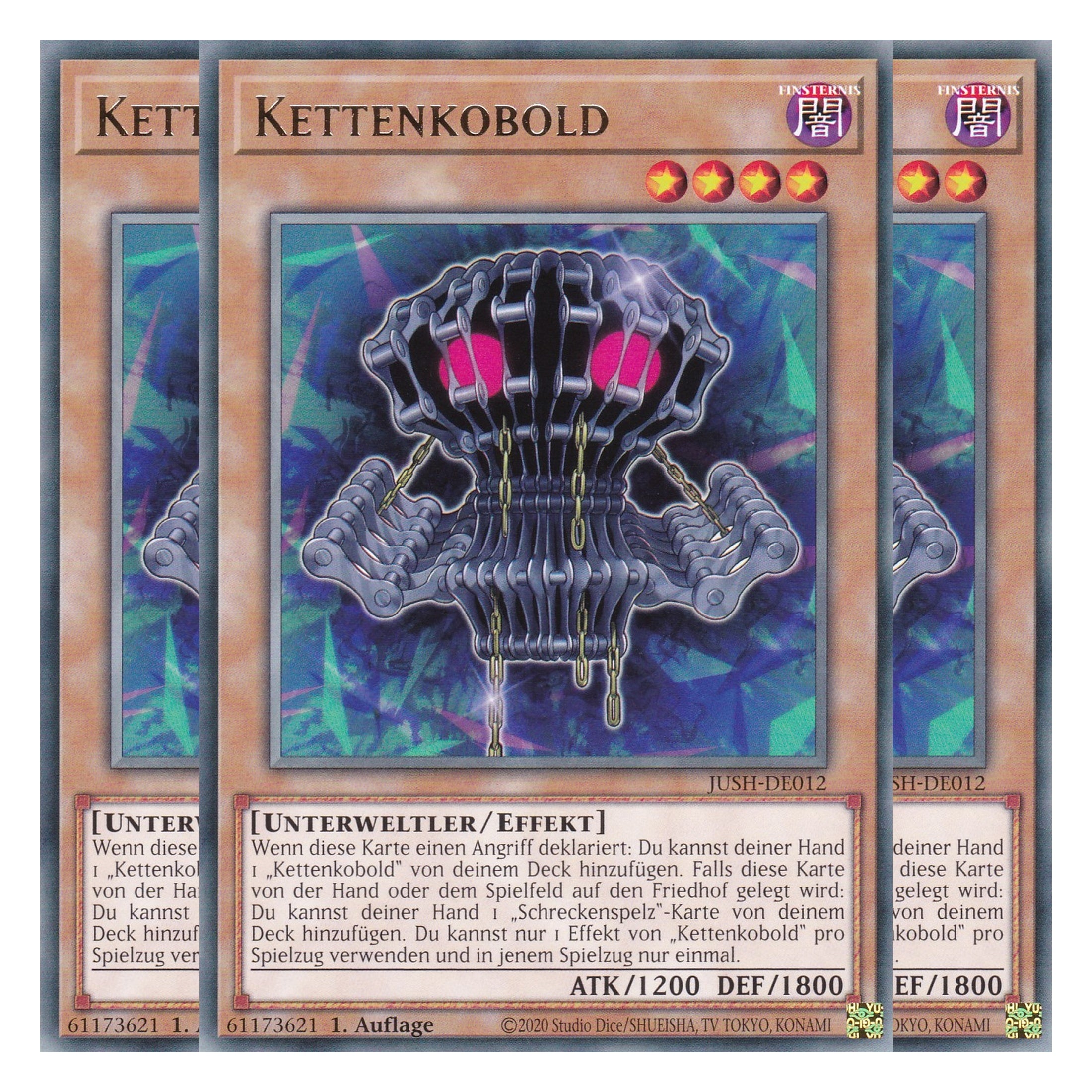 Kettenkobold - JUSH-DE012 - Rare - Deutsch - 1. Auflage - Justice Hunters - Playset (3 Kopien) - Yu-Gi-Oh!