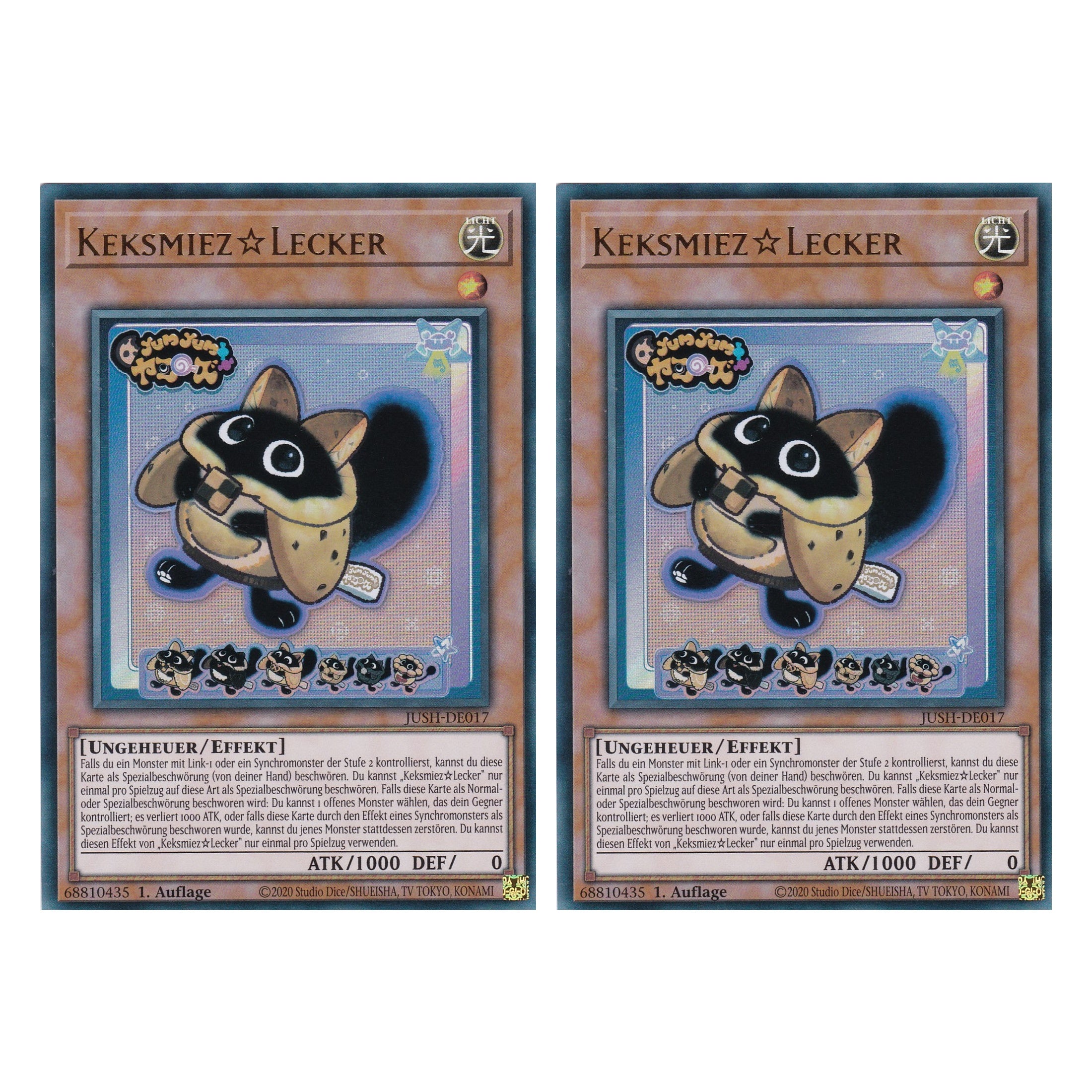 Keksmiez☆Lecker - JUSH-DE017 - Ultra Rare - Deutsch - 1. Auflage - Justice Hunters - Duo Set (2 Stück) - Yu-Gi-Oh!