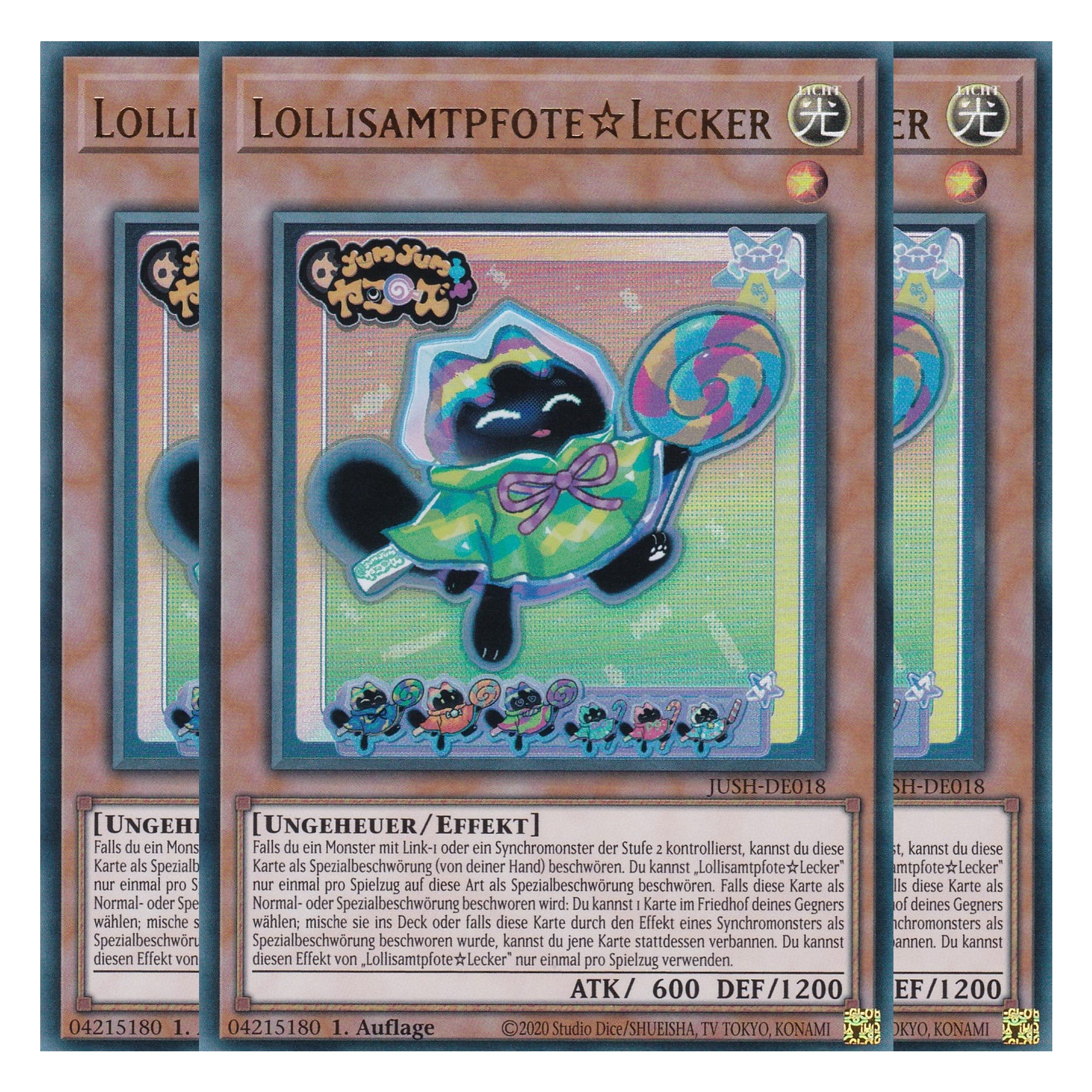 Lollipo☆Yummy - JUSH-DE018 - Ultra Rare - Deutsch - 1. Auflage - Justice Hunters - Playset (3 Kopien) - Yu-Gi-Oh!