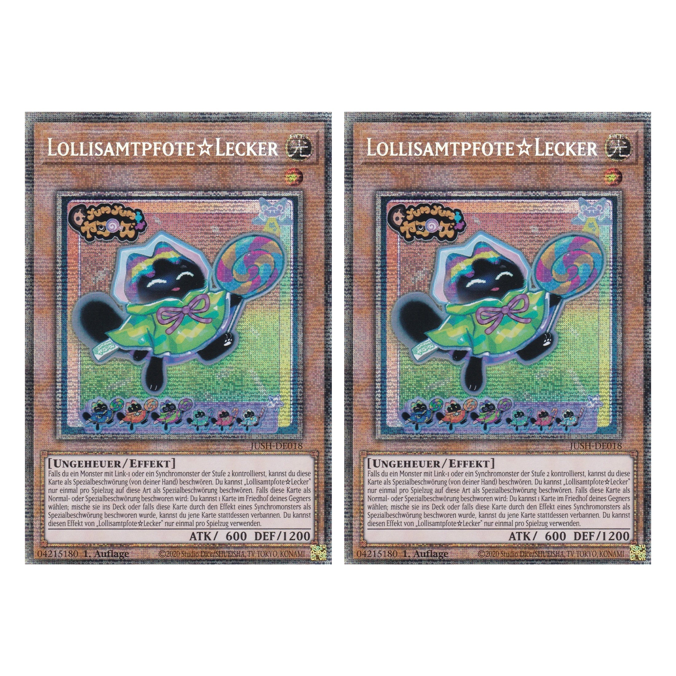 Lollipo☆Yummy - JUSH-DE018 - Starlight Rare - Deutsch - 1. Auflage - Justice Hunters - Duo Set (2 Stück) - Yu-Gi-Oh!