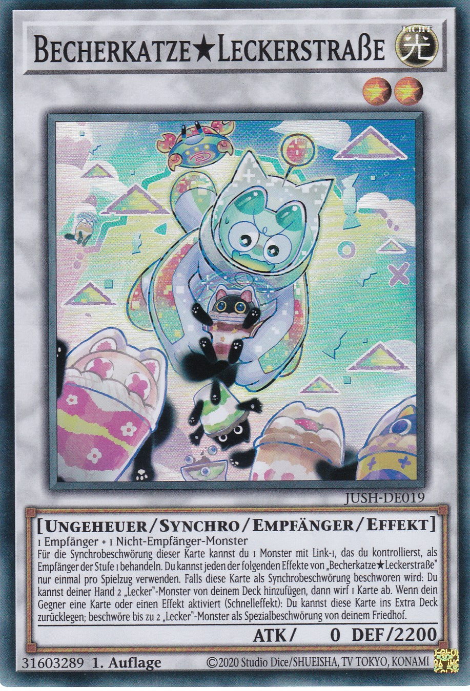 BecherkatzeLeckerstraße - JUSH-DE019 - Super Rare - Deutsch - 1. Auflage - Justice Hunters