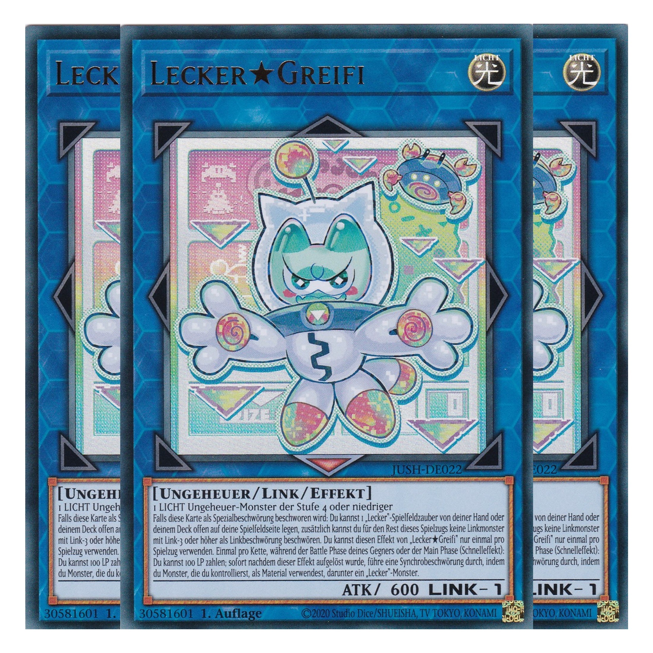 Yummy Snatchy - JUSH-DE022 - Ultra Rare - Deutsch - 1. Auflage - Justice Hunters - Playset (3 Kopien) - Yu-Gi-Oh!