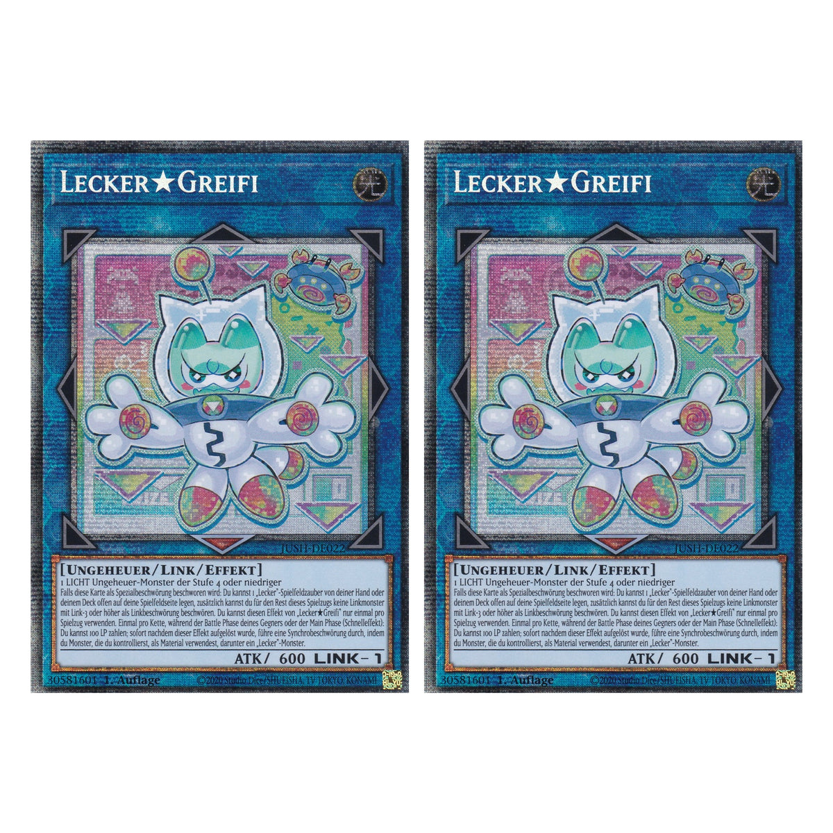 Yummy Snatchy - JUSH-DE022 - Starlight Rare - Deutsch - 1. Auflage - Justice Hunters - Duo Set (2 Stück) - Yu-Gi-Oh!