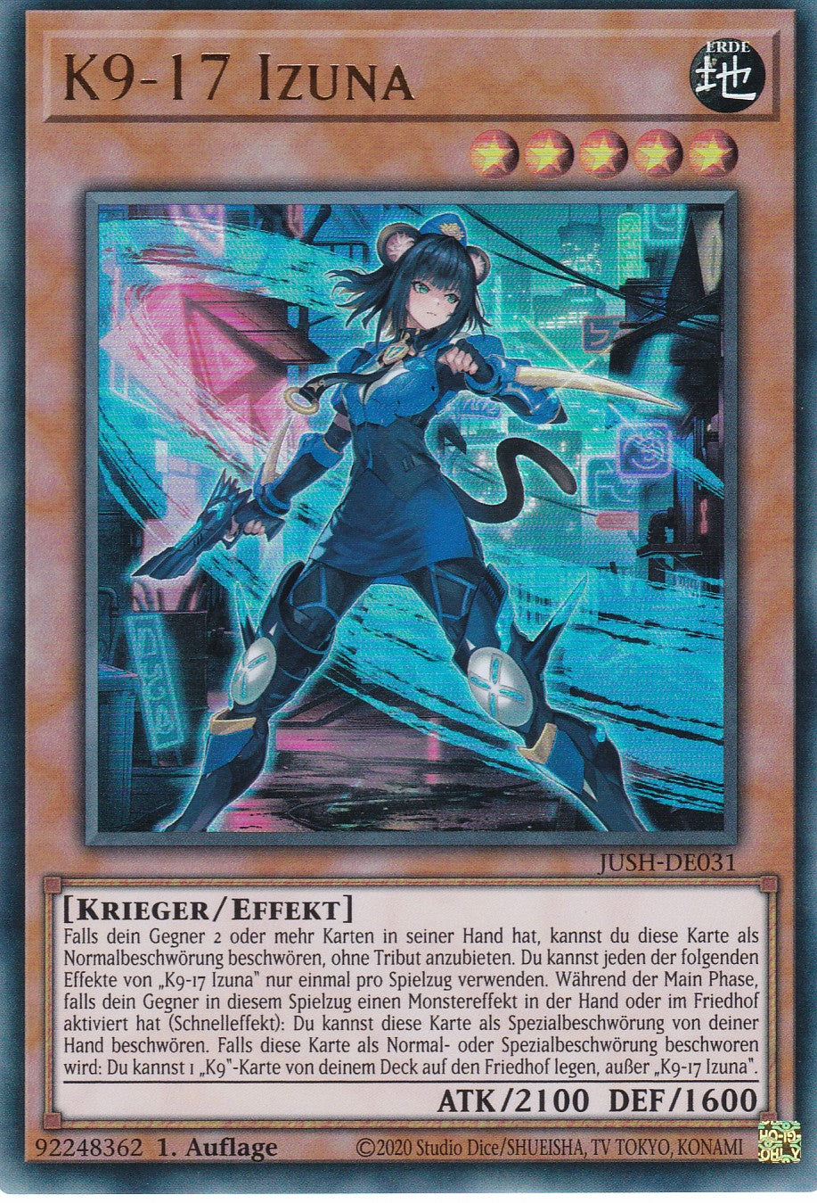 K9-17 Izuna - JUSH-DE031 - Ultra Rare - Deutsch - 1. Auflage - Justice Hunters