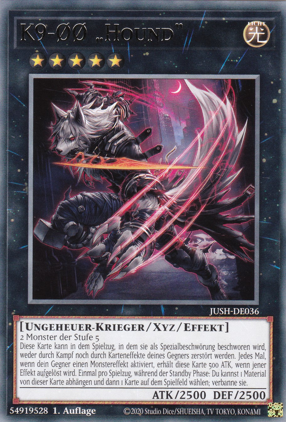 K9-ØØ „Hound“ - JUSH-DE036 - Rare - Deutsch - 1. Auflage - Justice Hunters