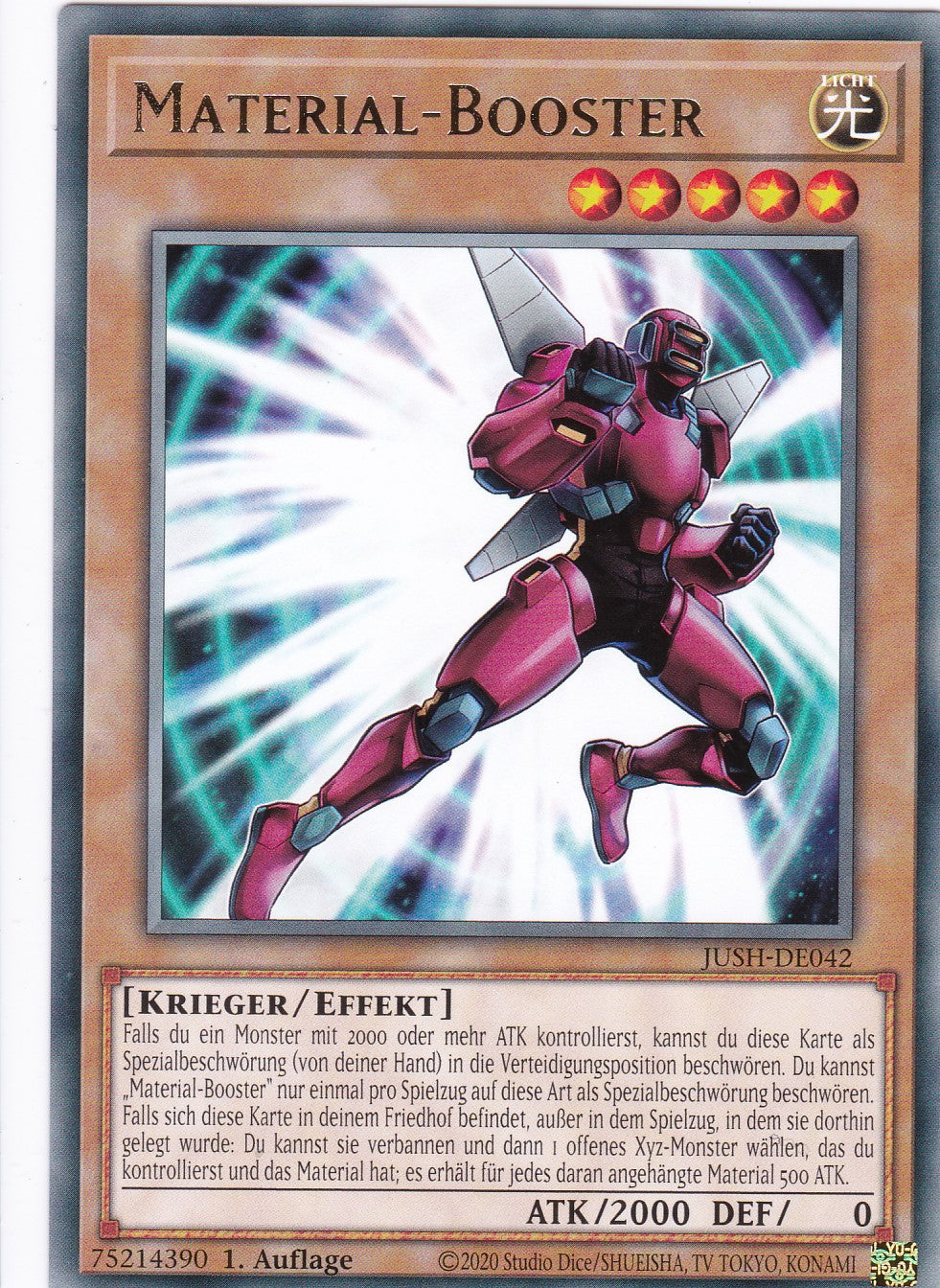Material-Booster - JUSH-DE042 - Rare - Deutsch - 1. Auflage - Justice Hunters