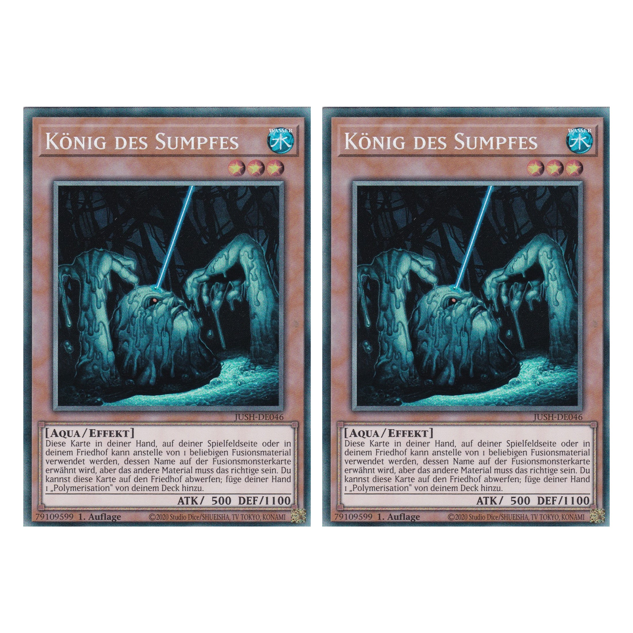 König des Sumpfes - JUSH-DE046 - Collector’s Rare - Deutsch - 1. Auflage - Justice Hunters - Duo Set (2 Stück) - Yu-Gi-Oh!