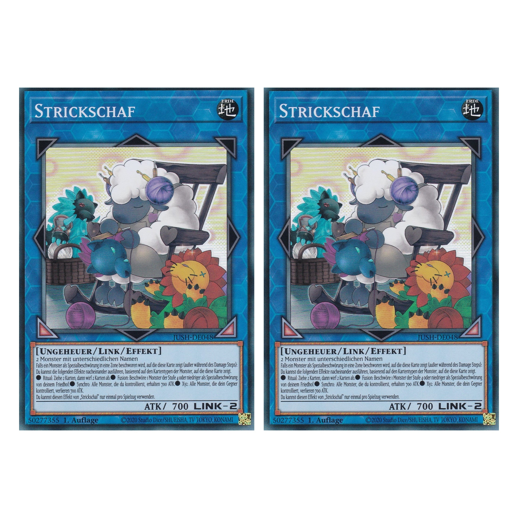 Strickschaf - JUSH-DE048 - Super Rare - Deutsch - 1. Auflage - Justice Hunters - Duo Set (2 Stück) - Yu-Gi-Oh!
