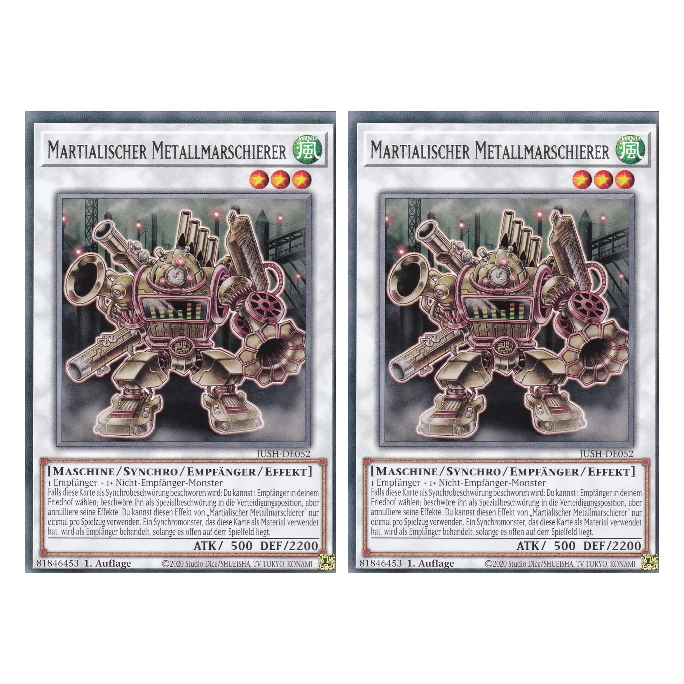 Martialischer Metallmarschierer - JUSH-DE052 - Rare - Deutsch - 1. Auflage - Justice Hunters - Duo Set (2 Stück) - Yu-Gi-Oh!