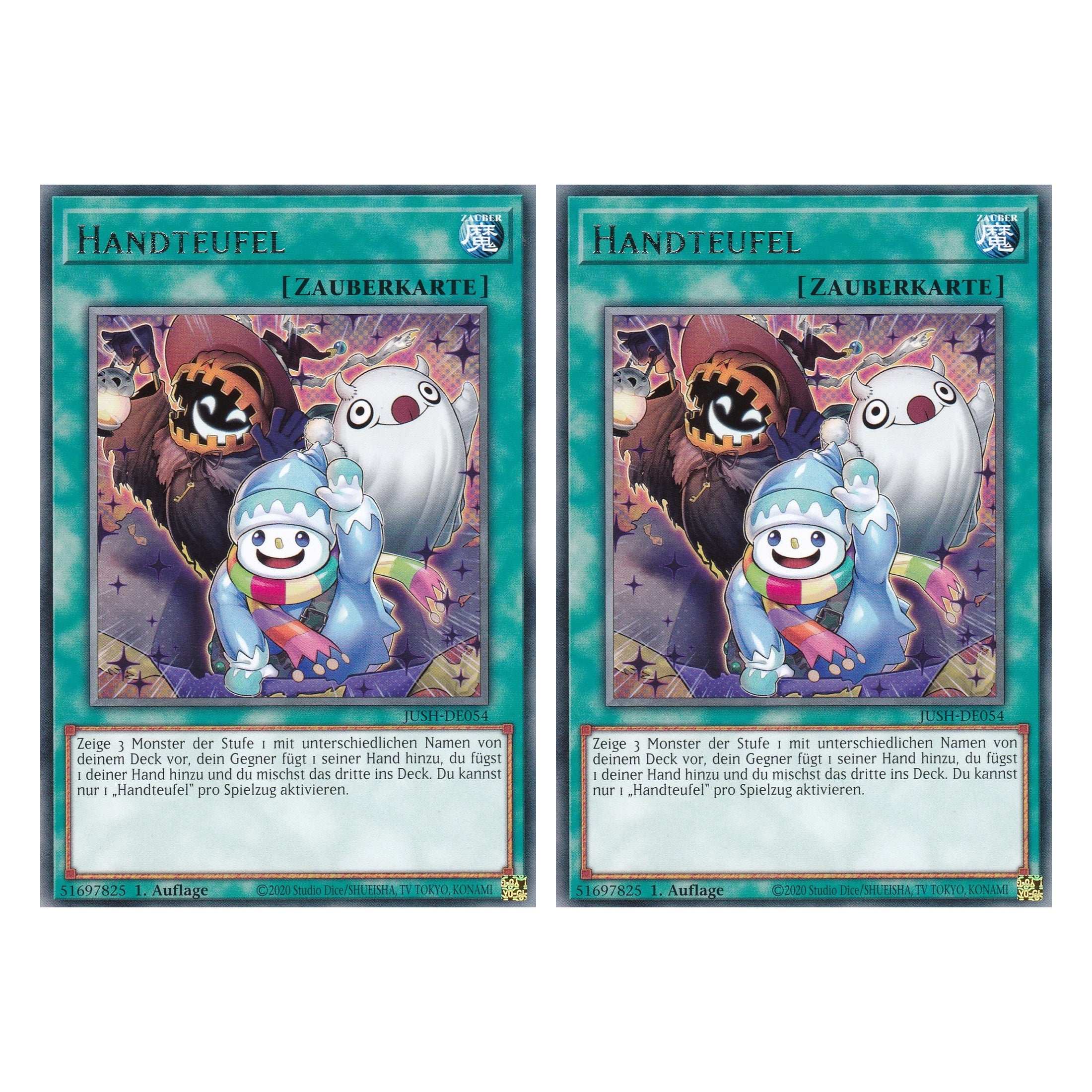 Handteufel - JUSH-DE054 - Rare - Deutsch - 1. Auflage - Justice Hunters - Duo Set (2 Stück) - Yu-Gi-Oh!