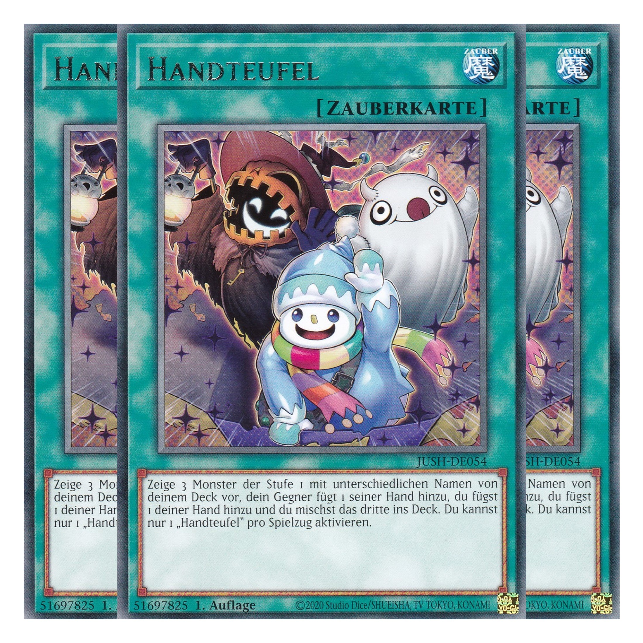 Handteufel - JUSH-DE054 - Rare - Deutsch - 1. Auflage - Justice Hunters - Playset (3 Kopien) - Yu-Gi-Oh!