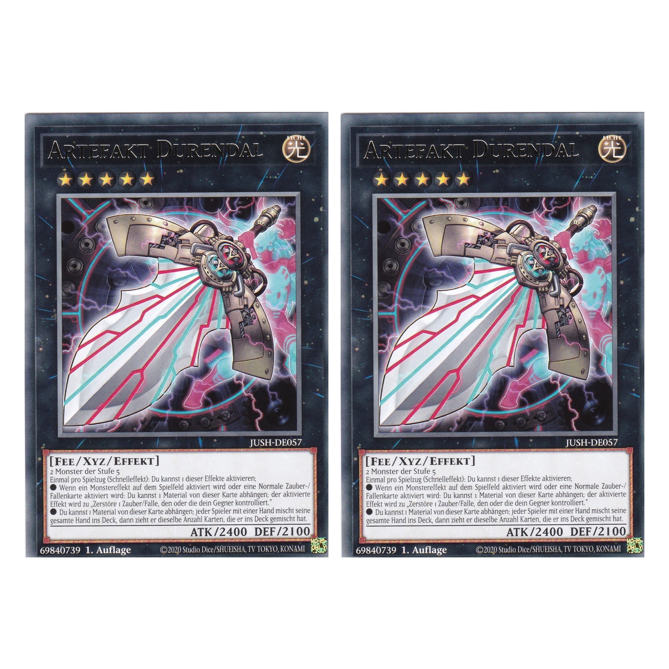 Artefakt Durendal - JUSH-DE057 - Rare - Deutsch - 1. Auflage - Justice Hunters - Duo Set (2 Stück) - Yu-Gi-Oh!