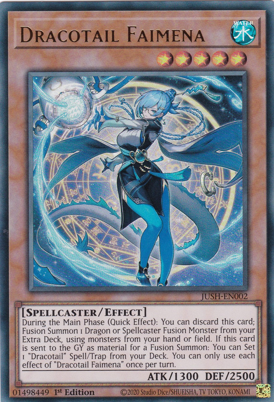 Dracotail Faimena - JUSH-EN002 - Ultra Rare - Englisch - 1. Auflage - Justice Hunters