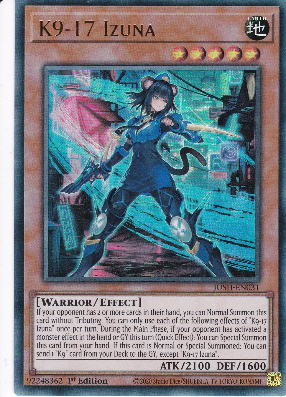 K9-17 Izuna - JUSH-EN031 - Ultra Rare - Englisch - 1. Auflage - Justice Hunters