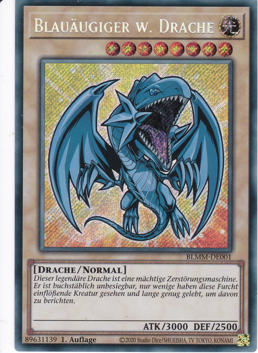 Blauäugiger w. Drache - BLMM-DE001 - Secret Rare - 1. Auflage - Deutsch - Battles of Legend: Monster Mayhem