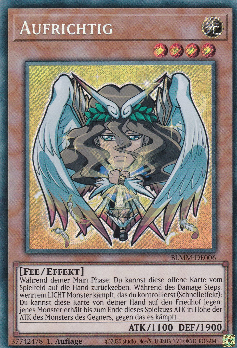 Aufrichtig - BLMM-DE006 - Secret Rare - 1. Auflage - Deutsch - Battles of Legend: Monster Mayhem