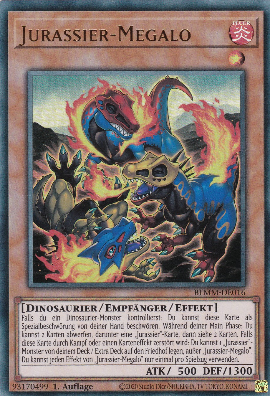 Jurassier - Megalo - BLMM-DE016 - Ultra Rare - 1. Auflage - Deutsch - Battles of Legend: Monster Mayhem