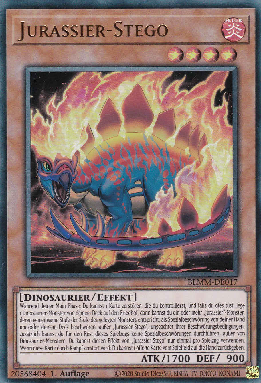 Jurassier - Stego - BLMM-DE017 - Ultra Rare - 1. Auflage - Deutsch - Battles of Legend: Monster Mayhem